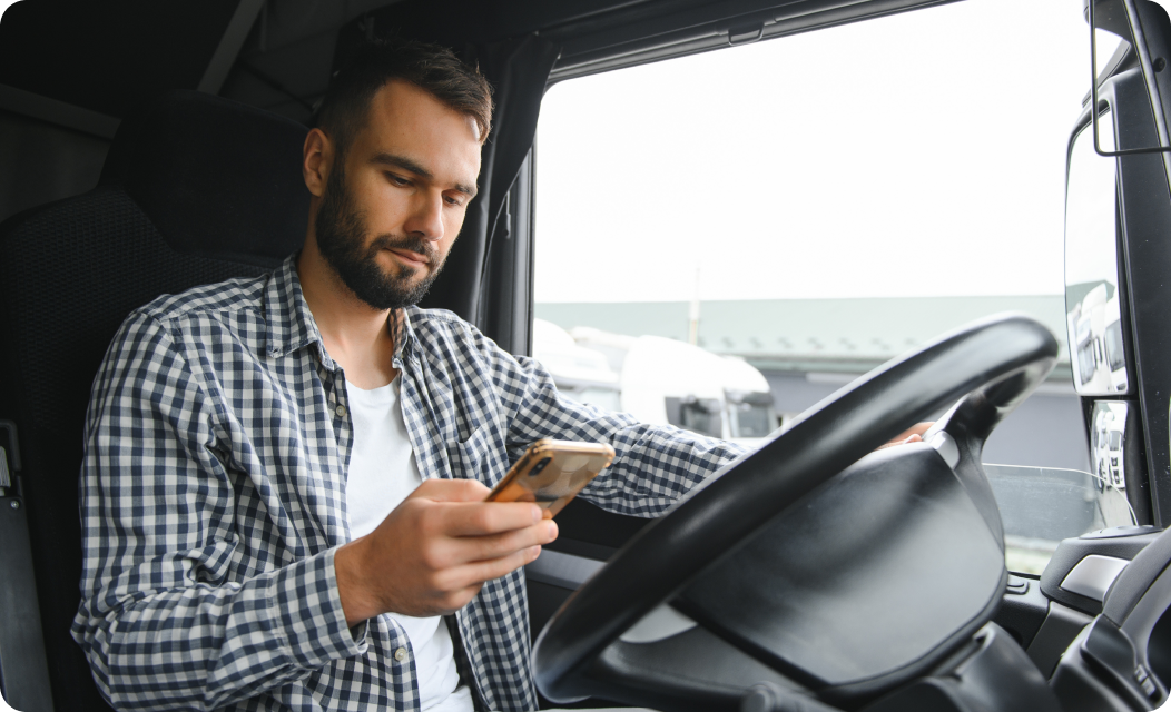 Professional using mobile device for support